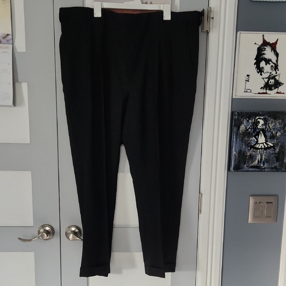 Van Heusen Men's Classic Black Dress Pants, Size 48W And 29L. - Picture 12 of 14